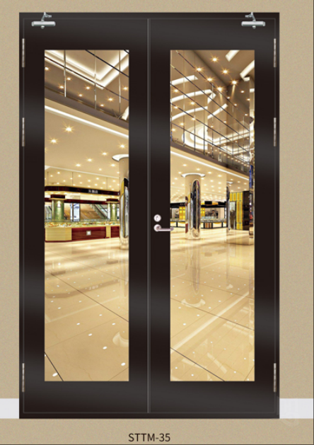 Stainless Steel Glass Fire Door